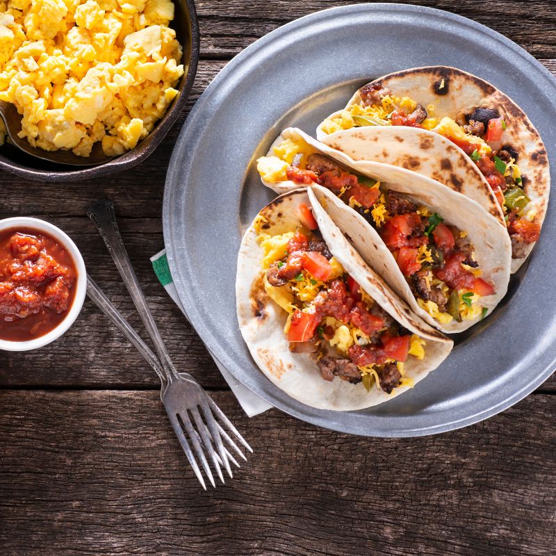 Breakfast Tacos and Eggs